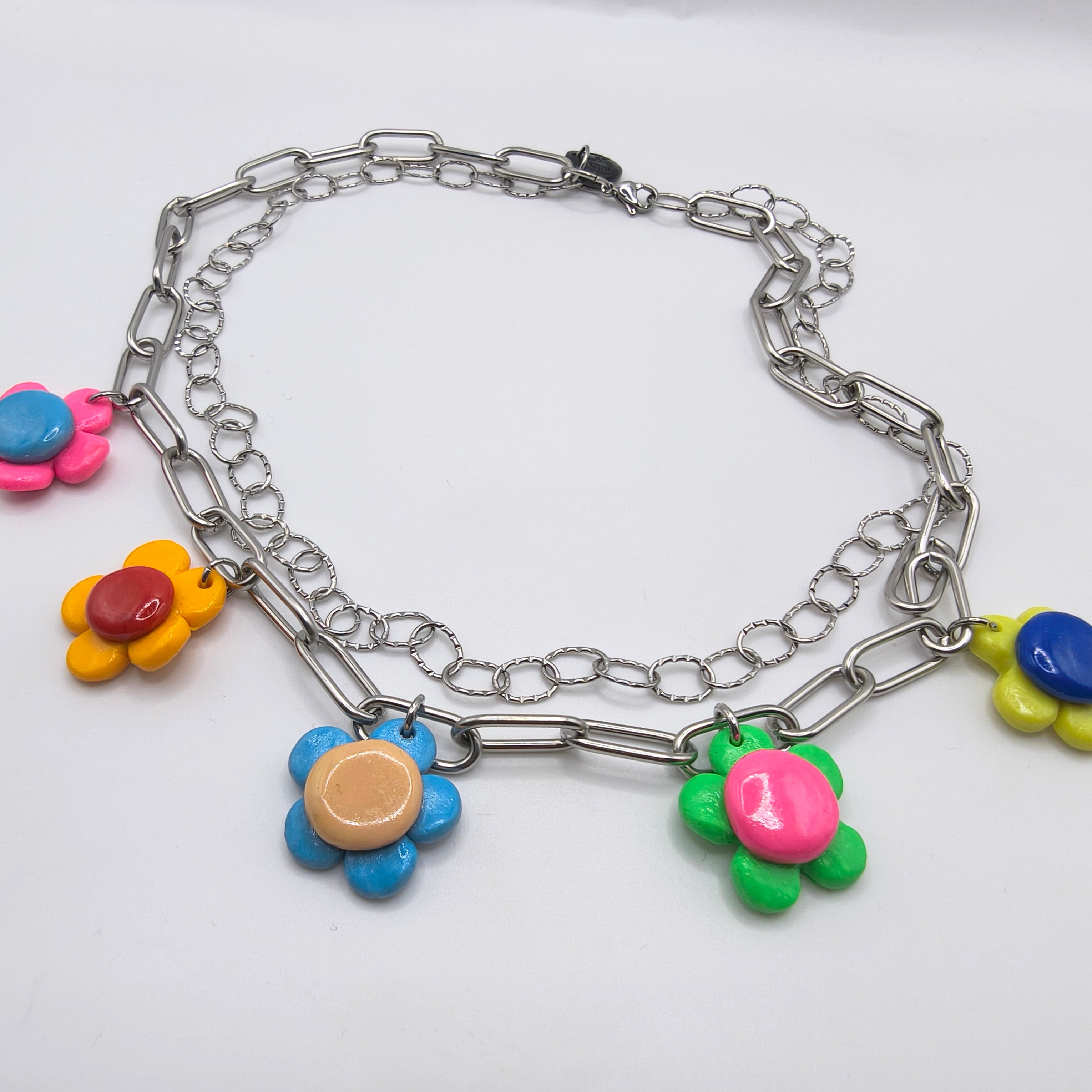 Choker Kwiatki Mini Glinka