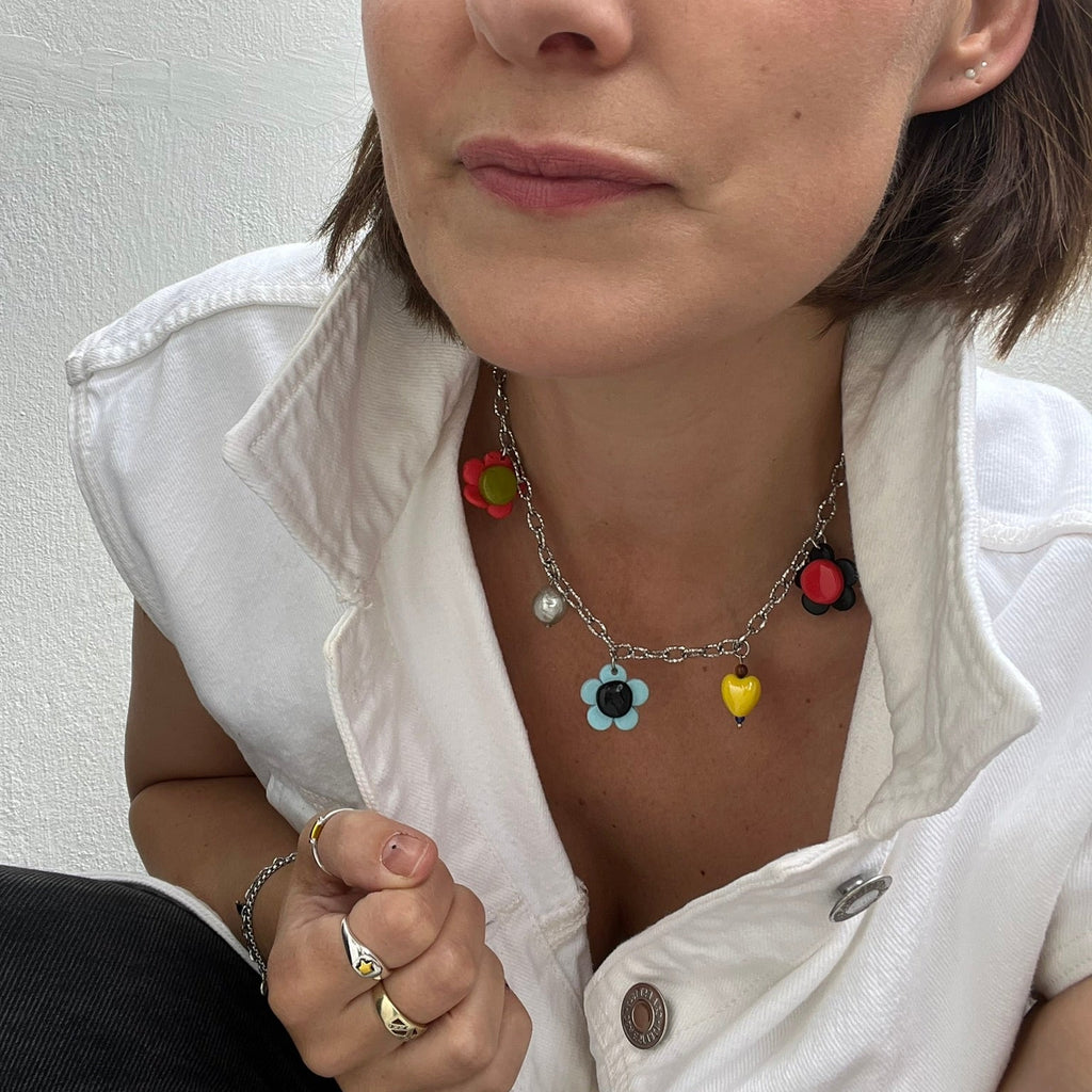 Choker Kwiatki Mini Glinka