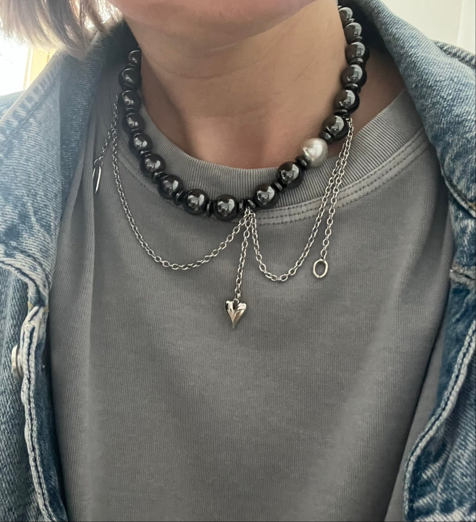 Choker Kule z Perłą