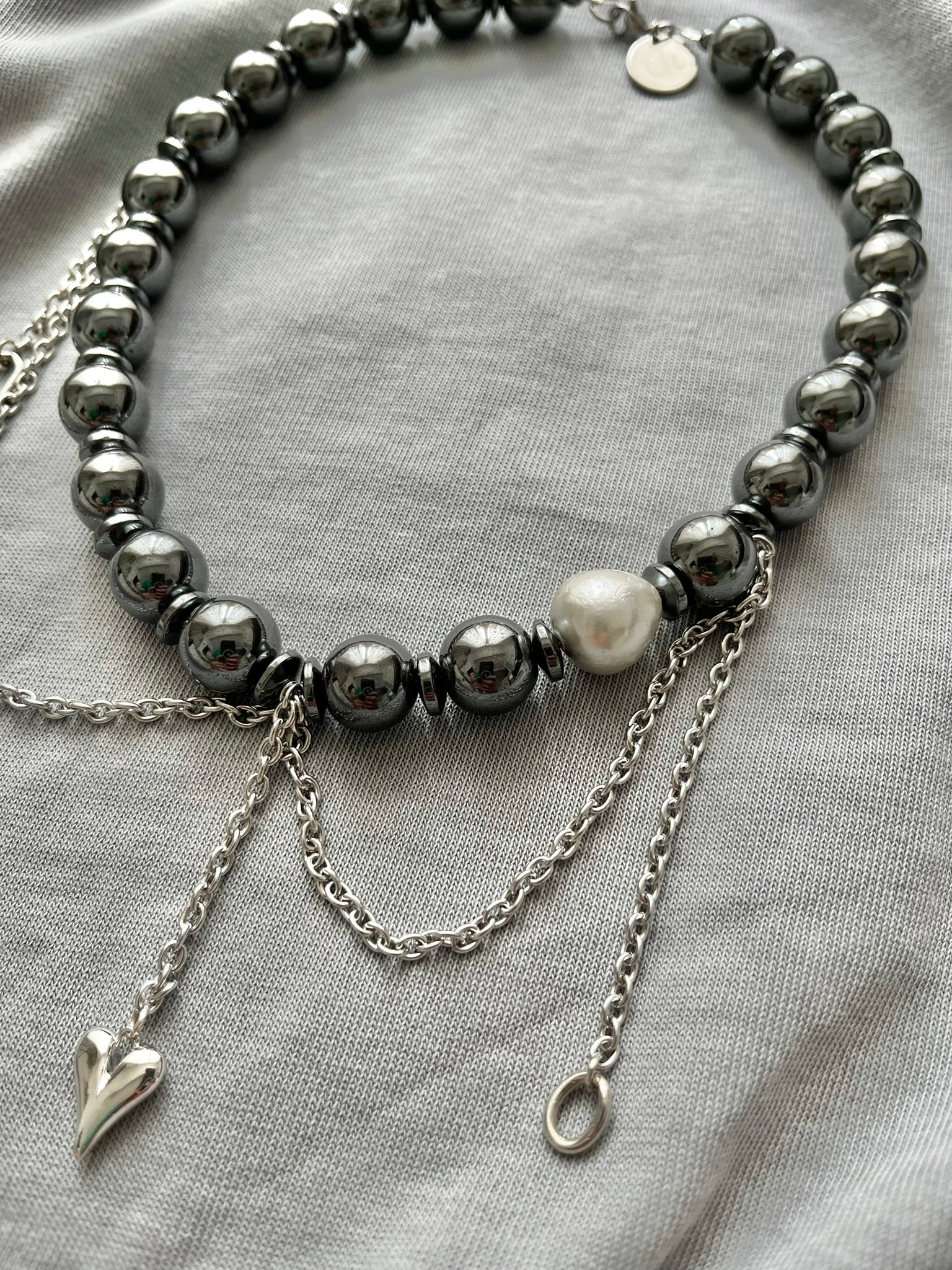 Choker Kule z Perłą