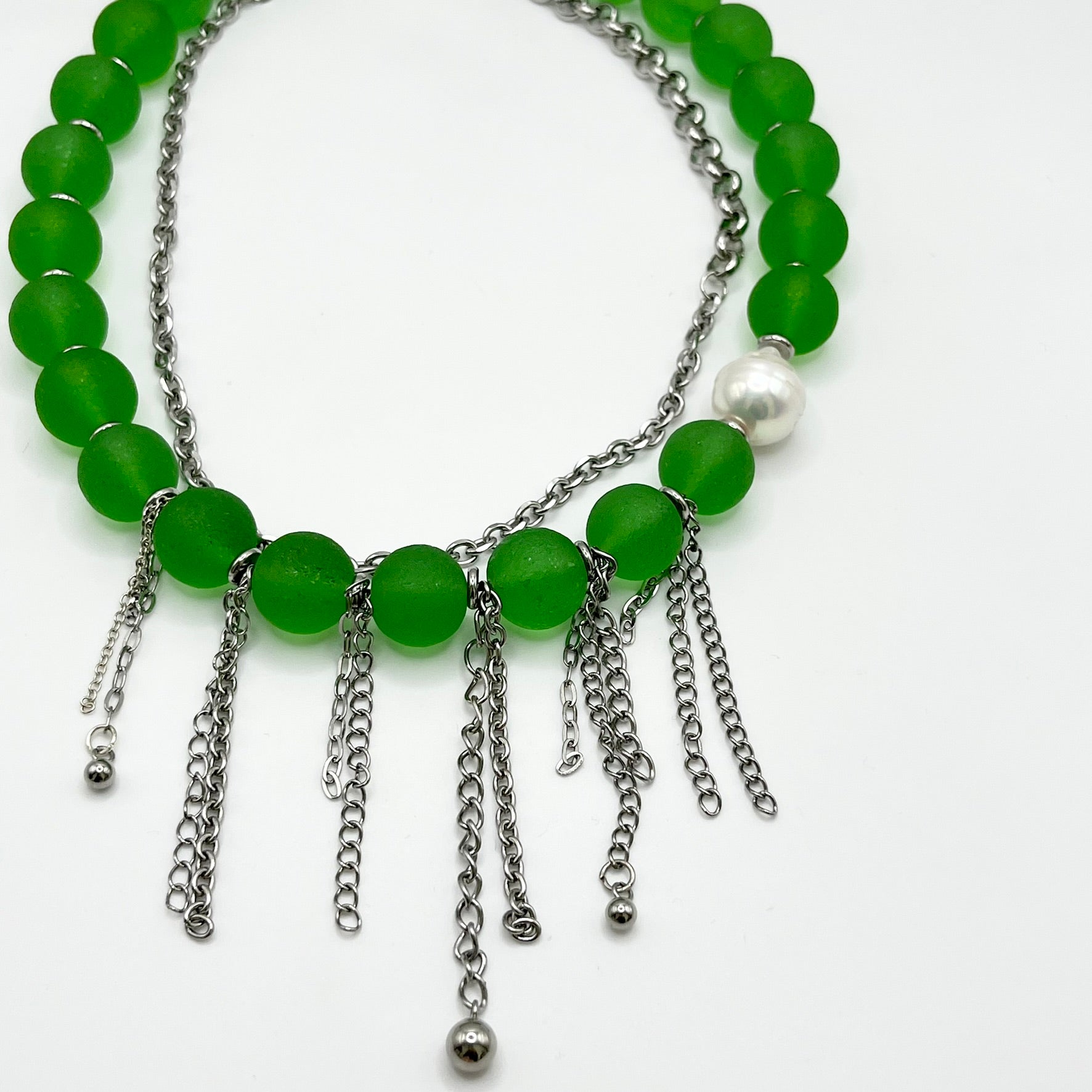 Choker Perła Barokowa i Szkło