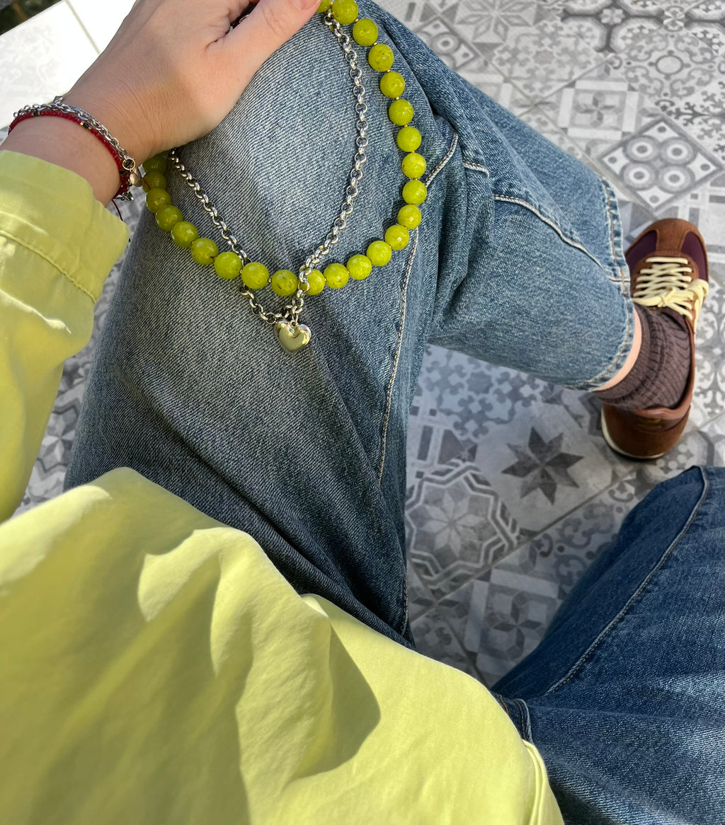 Choker Zielony Jadeitek