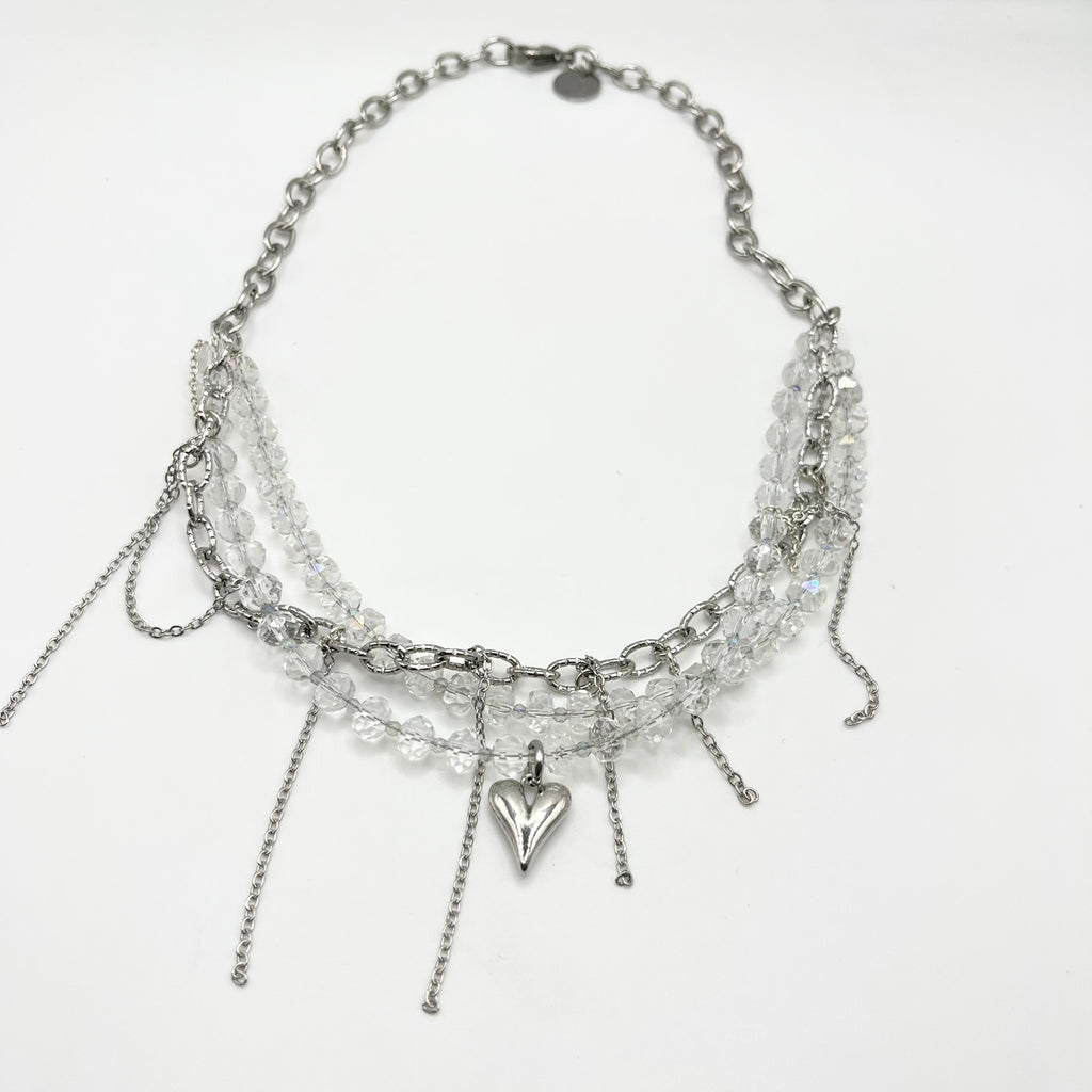 Naszyjnik Kryształek i Łańcuszki