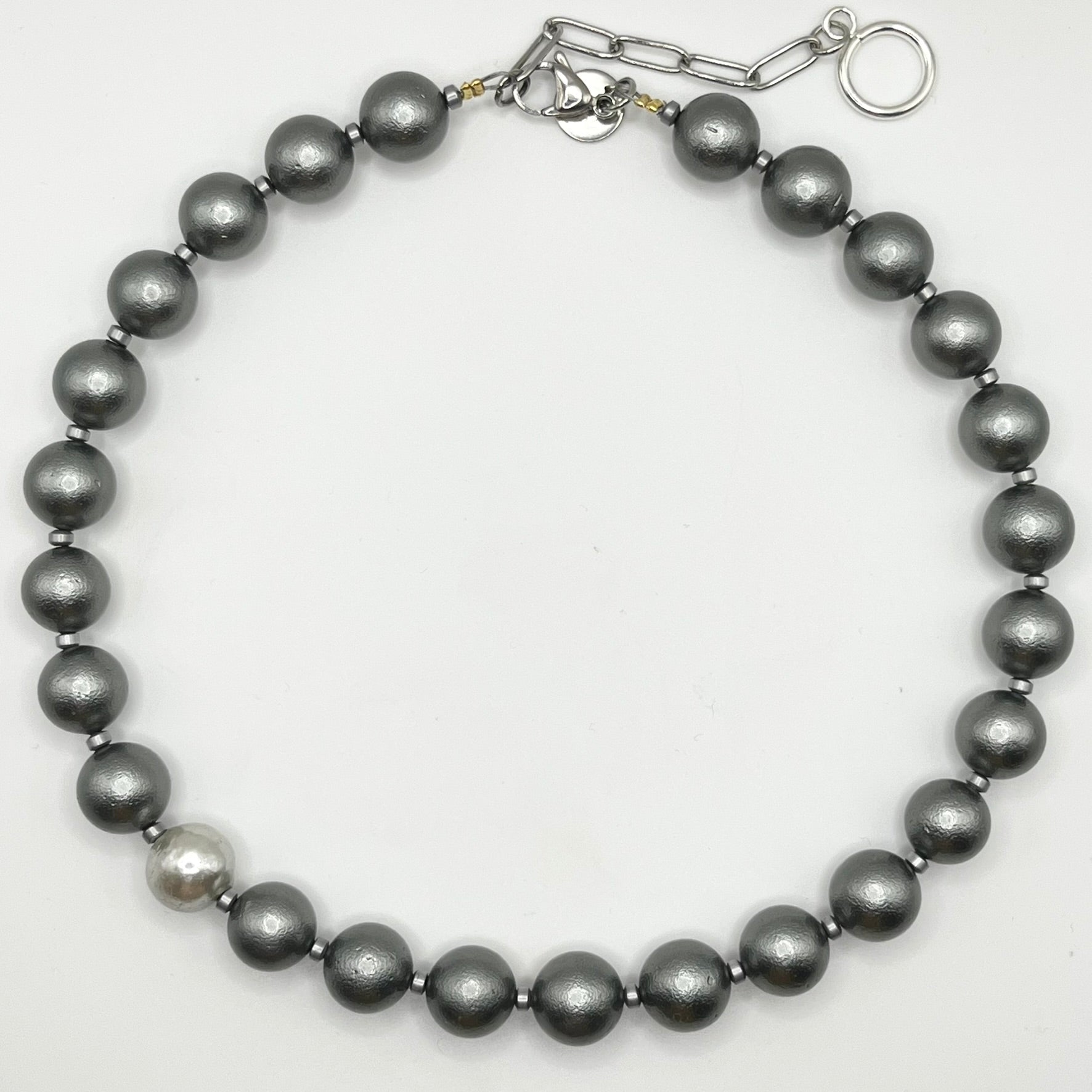 Choker Dark Pearl - Silver Star