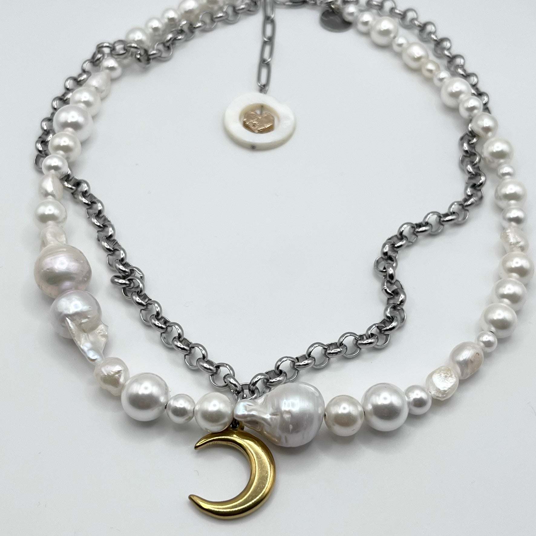 Choker Perłowy Księżyc