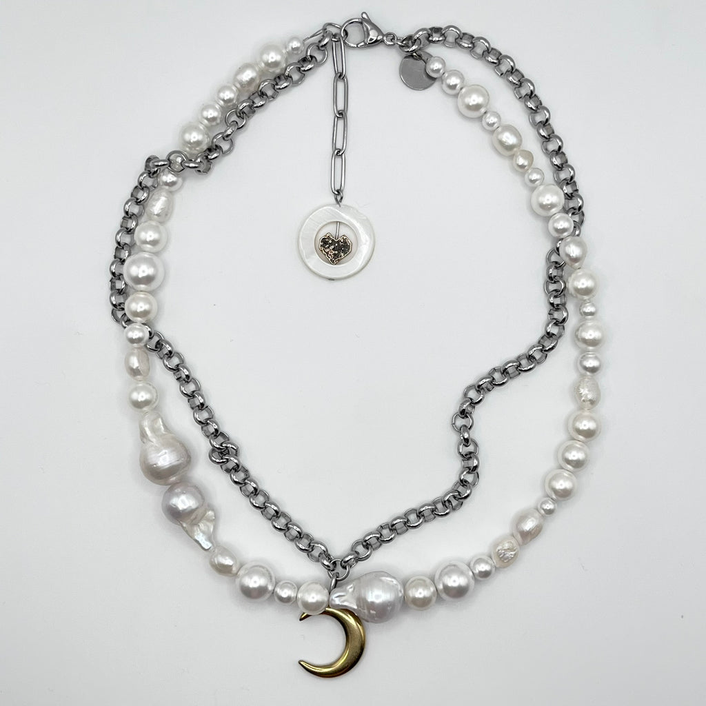 Choker Perłowy Księżyc
