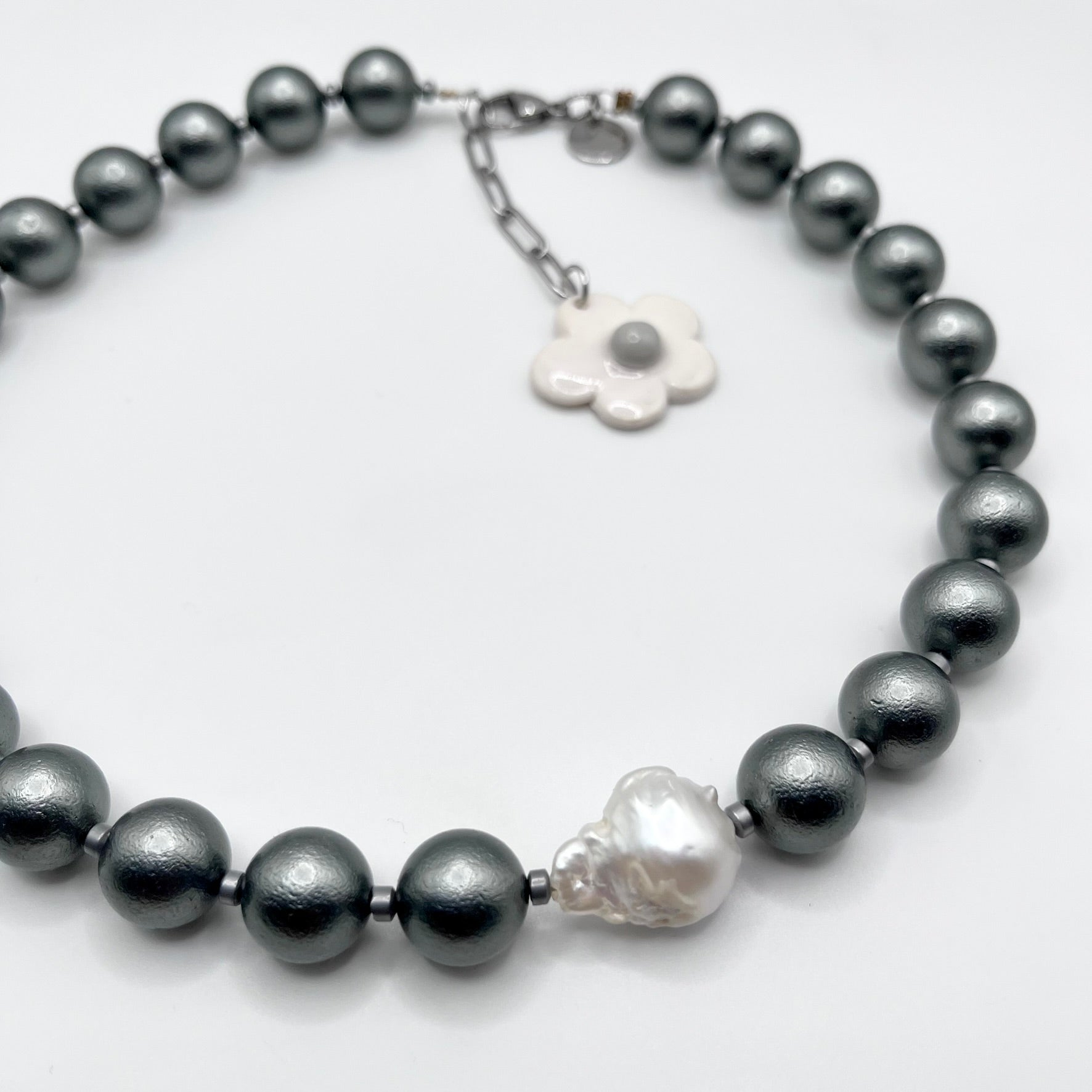 Choker Perłowa Pistacja
