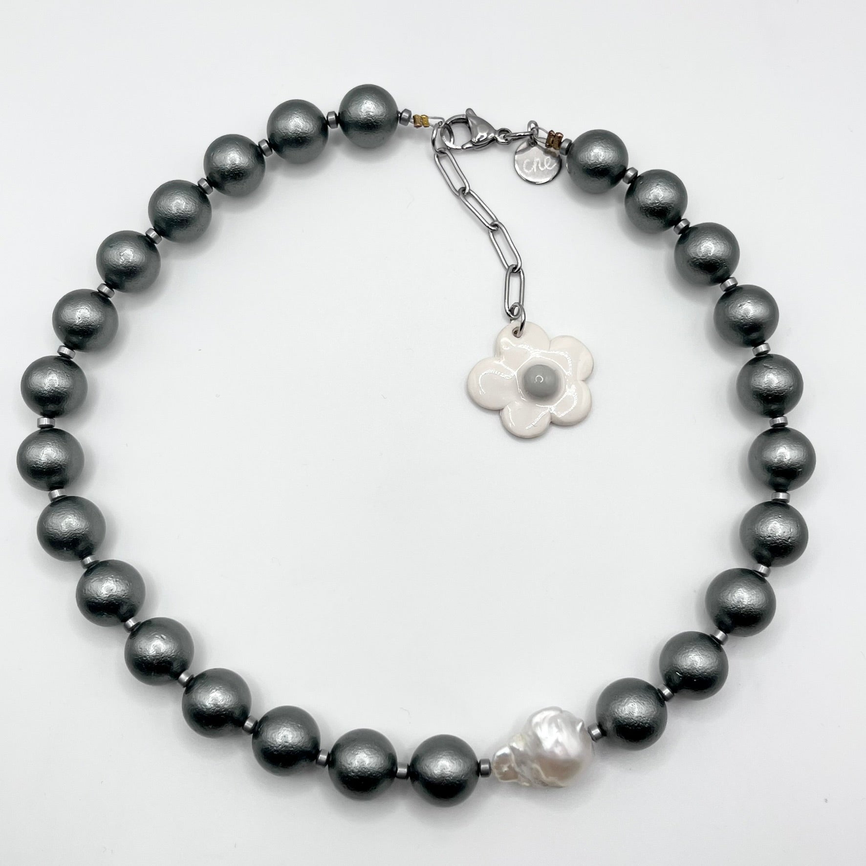 Choker Perłowa Pistacja