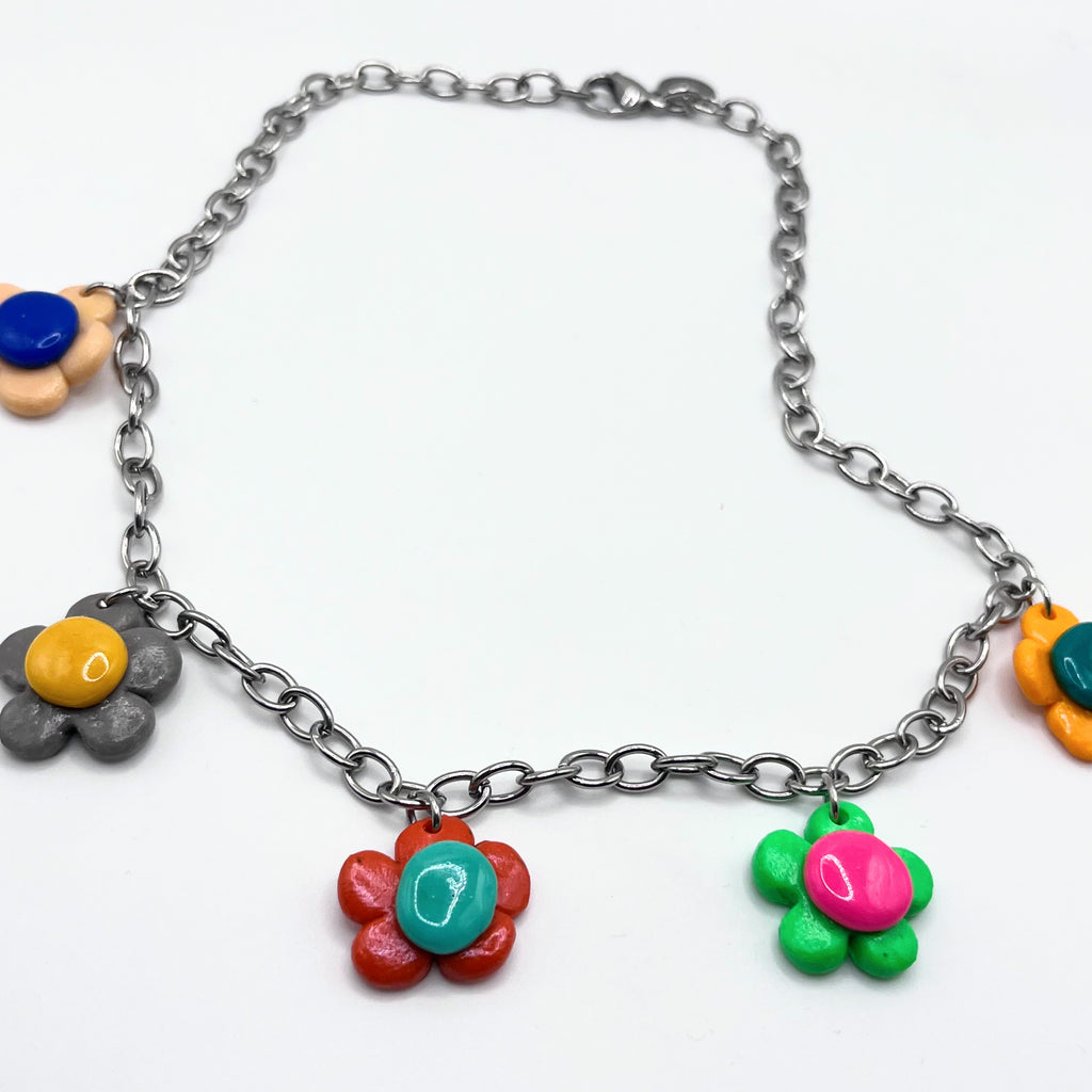 Choker Kwiatki Mini Glinka