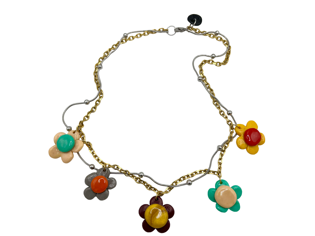Choker Kwiatki Mini Glinka
