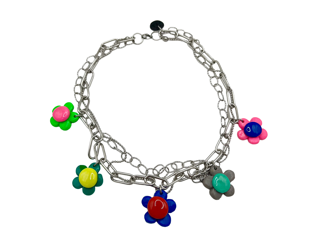 Choker Kwiatki Mini Glina