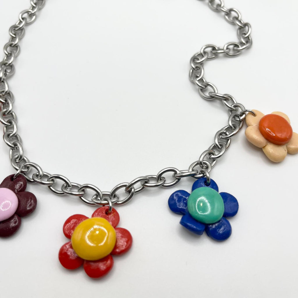 Choker Kwiatki Mini Glina